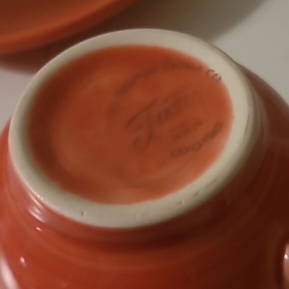 Fiestaware Orange Cup and Saucer Set - Picture 9 of 9
